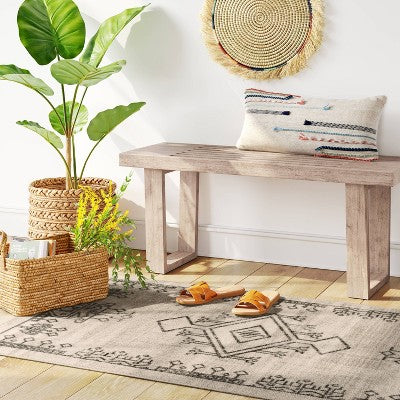  Hancock Distressed Center Motif Rug Beige - Threshold™