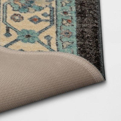  Distressed Geometric Tufted Area Rug Green - Threshold™