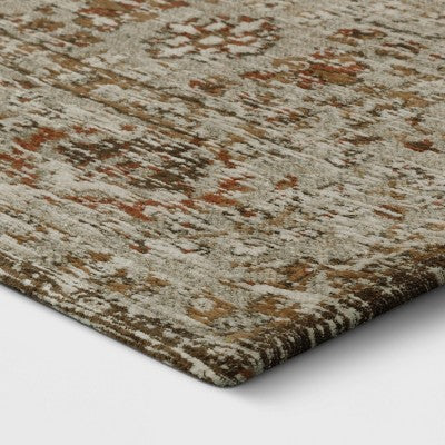  Oakton Jacquard Chenille Area Rug Rust - Threshold™