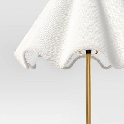  Wavy Shade Collection With Ceramic Base Floor Lamp - Threshold™