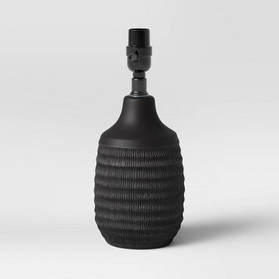  Small Textured Ceramic Lamp Base Black - Threshold™
