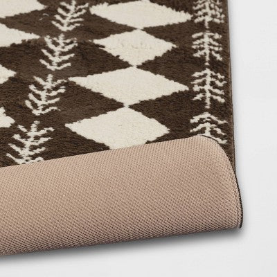  Irregular Diamond Shag Area Rug - Threshold™