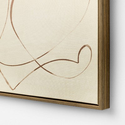  30"x30" Line Abstract Framed Canvas Wall Art - Threshold™ Designed With Studio McGee