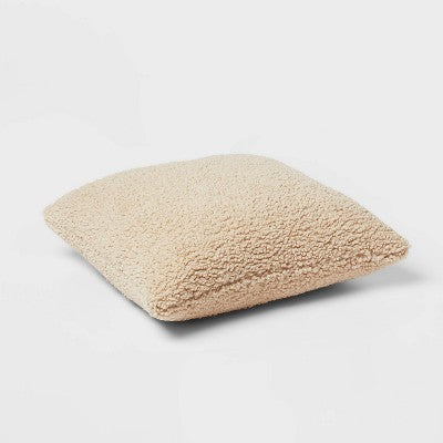 Euro Traditional Cozy Sherpa Fur Decorative Throw Pillow - Threshold™
