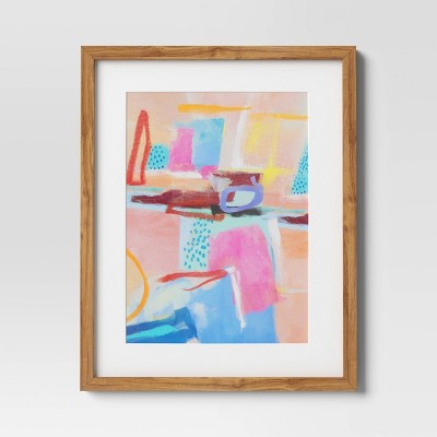  (Set Of 2) 16" X 20" Painterly Collage Framed Wall Canvases - Threshold™