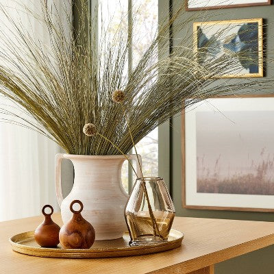 Pedestal Smoky Glass Vase - Threshold™ Designed With Studio McGee