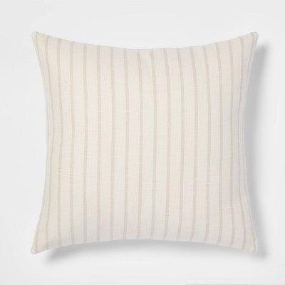  Oversized Cotton Striped Square Throw Pillow - Threshold™