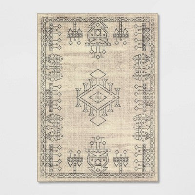 Hancock Distressed Center Motif Rug Beige - Threshold™