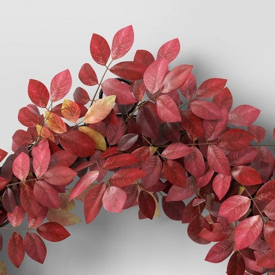  Extra Large Leaf Wreath Red - Threshold™