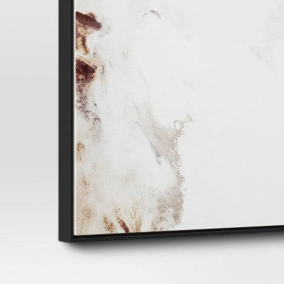  30" X 24" 2pk Marble Framed Printed Canvases Black/Tan - Threshold™