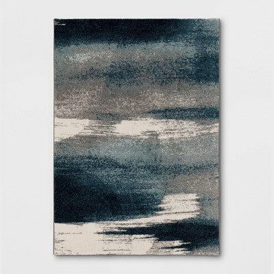  Abstract Watercolor Rug Blue - Threshold™
