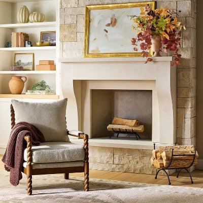  28"x38" Modern Abstract Light Framed Wall Art With Ornate Frame - Threshold™ Designed With Studio McGee