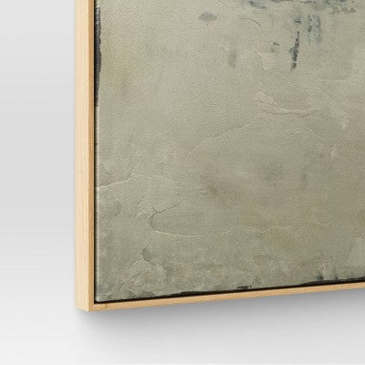  33"x33" Color Block Abstract Canvas Framed Art Neutrals - Threshold™