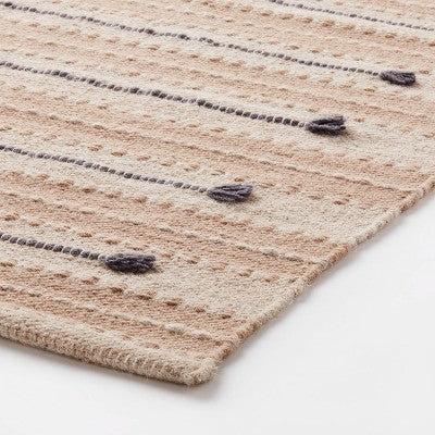  Striped/Clipped Yarn Rug Beige - Threshold™ Designed With Studio McGee