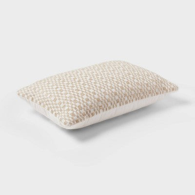  Geo Woven Dec Pillow Oblong Khaki/Ivory - Threshold™: Cotton Fabric, Indoor Stripe Design, Polyester Filled