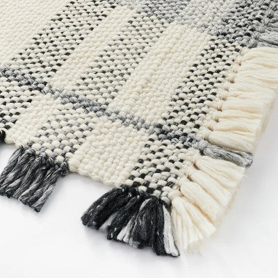  Laurelhurst Indoor/Outdoor Plaid Rug Black/White - Threshold™ Designed With Studio McGee