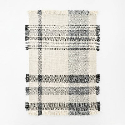 Laurelhurst Indoor/Outdoor Plaid Rug Black/White - Threshold™ Designed With Studio McGee