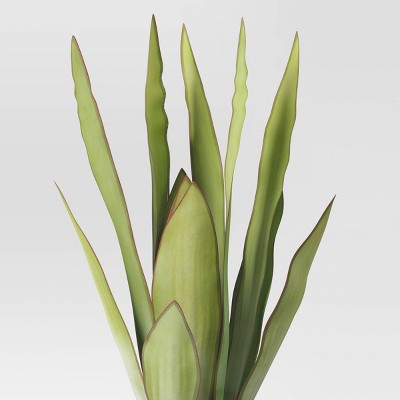  Large Artificial Snake Plant - Threshold™: 21" Faux Flora In Stoneware Pot For Indoor Decor