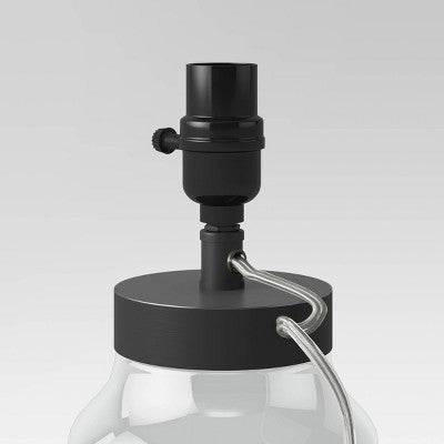  Casual Fillable Small Lamp Base Clear - Threshold™: Glass Accent, No Assembly Required, UL Listed