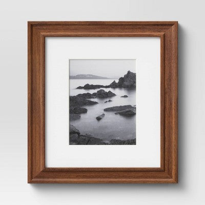  Wood Matted Wall Frame Midtone Woodgrain - Threshold™
