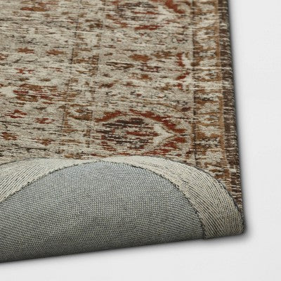  Oakton Jacquard Chenille Area Rug Rust - Threshold™