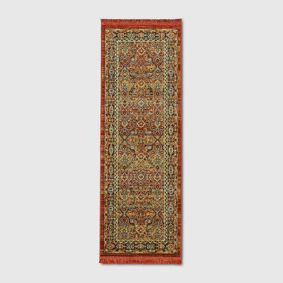  Damask Woven Persian With Fringe Rug - Threshold