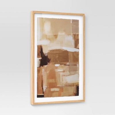 24" X 36" Pieced Abstract Framed Under Plexiglass Wall Poster Print - Threshold™ Designed With Studio McGee