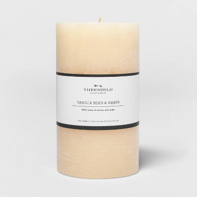  Pillar Vanilla Bean And Amber Candle - Threshold™