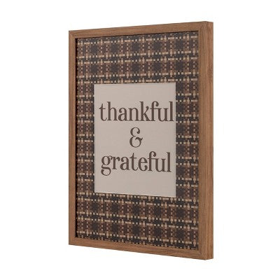  16" X 20" Thankful & Grateful Framed Under Plexi - Threshold™