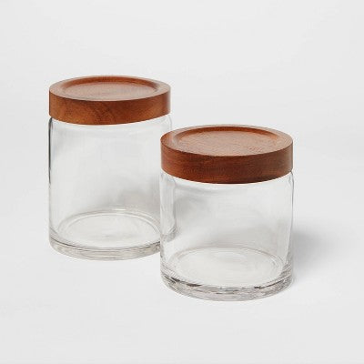  Canister Acacia/Glass Medium - Threshold™