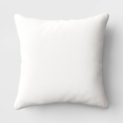  Textural Solid Square Throw Pillow Ivory - Threshold™
